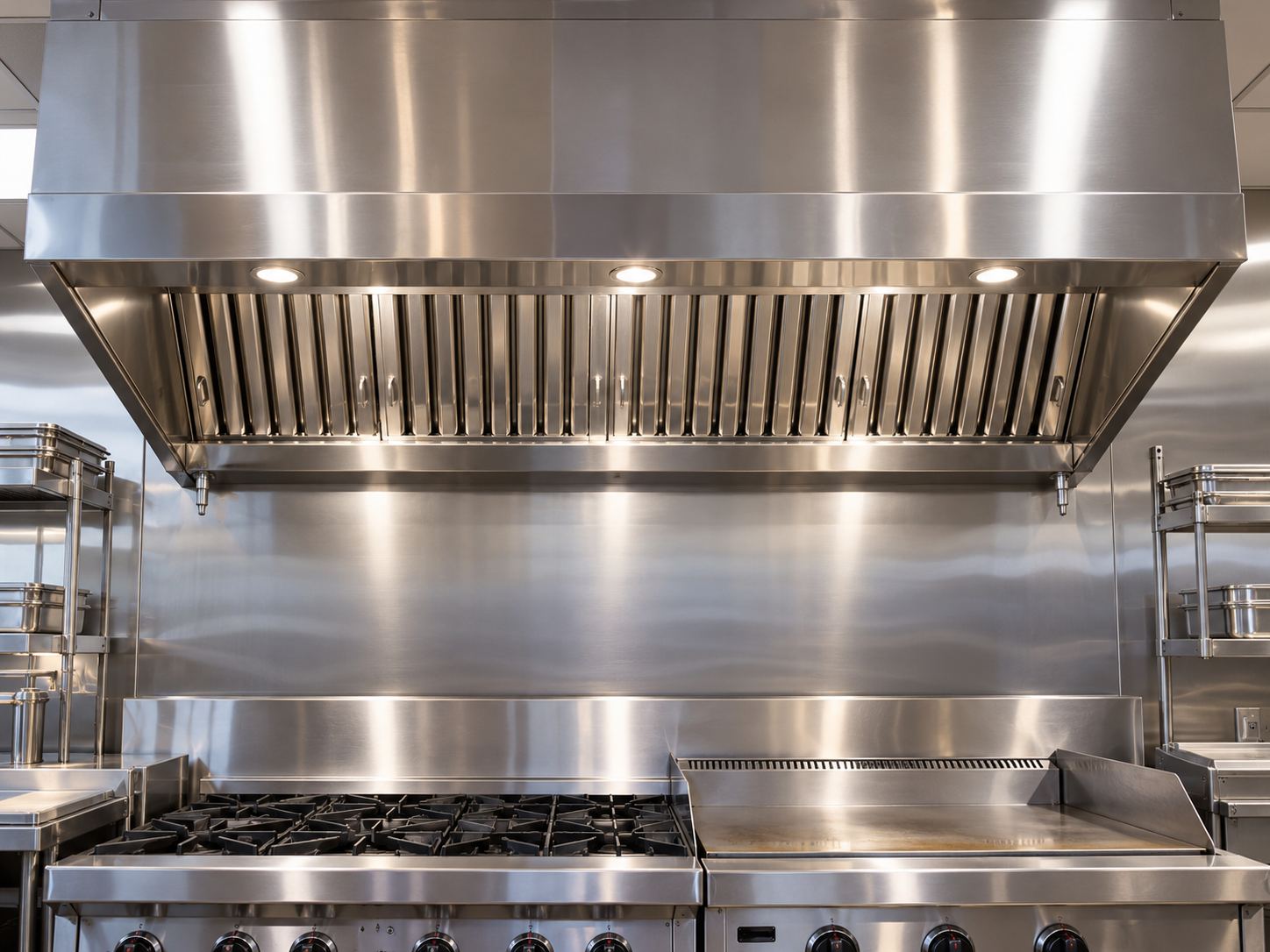 clean stainless hood after service