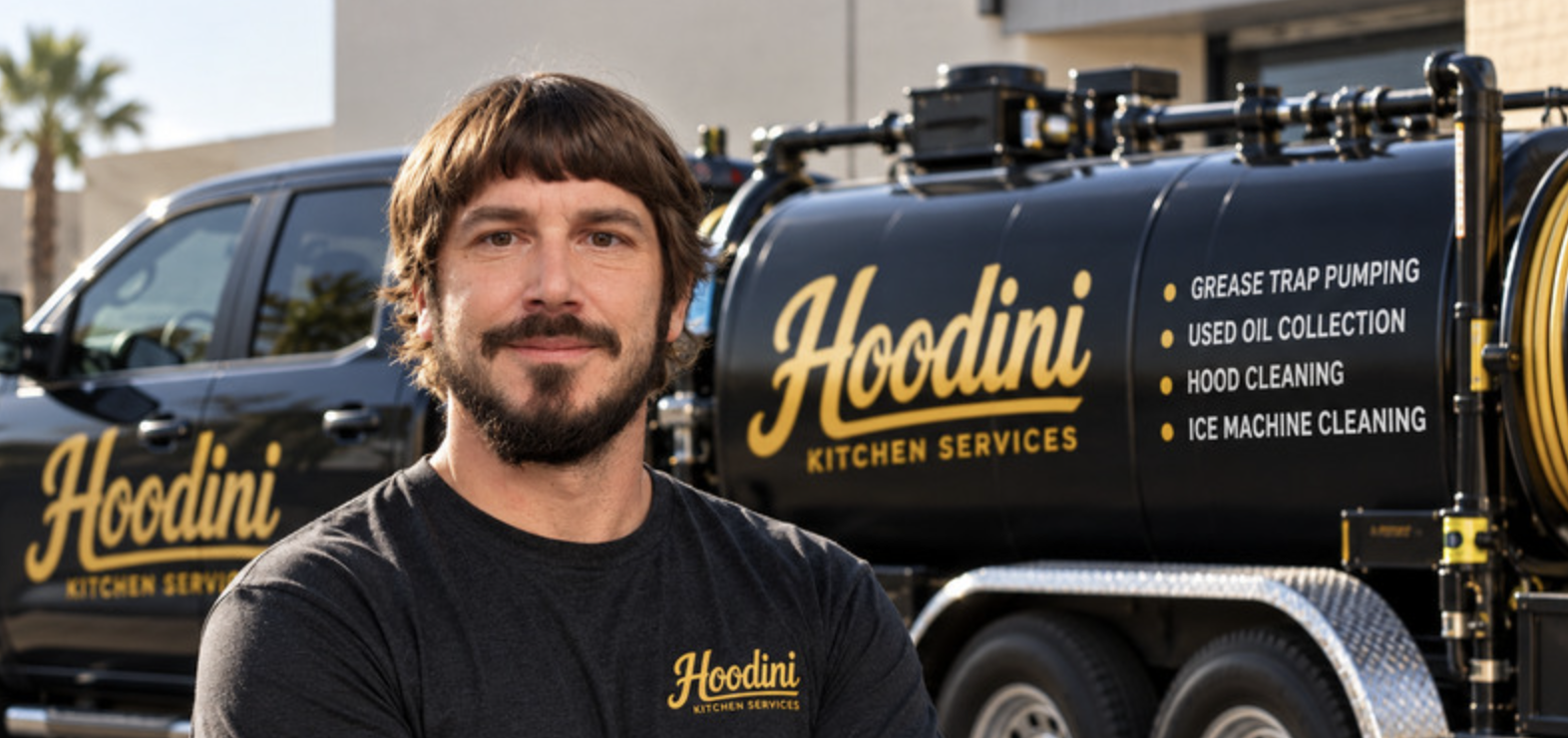 Brandon (owner) with the Hoodini truck